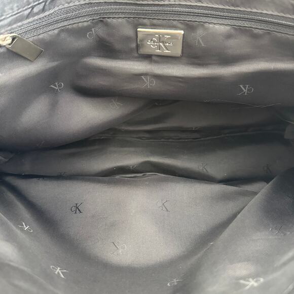 Calvin Klein Black Leather Messenger Work Shoulder Bag-Unisex - Picture 11 of 13